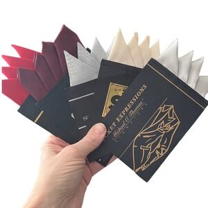 Pocket Square Lot Pre Folded Set Satin Pattern Formal Wedding Tux Mens